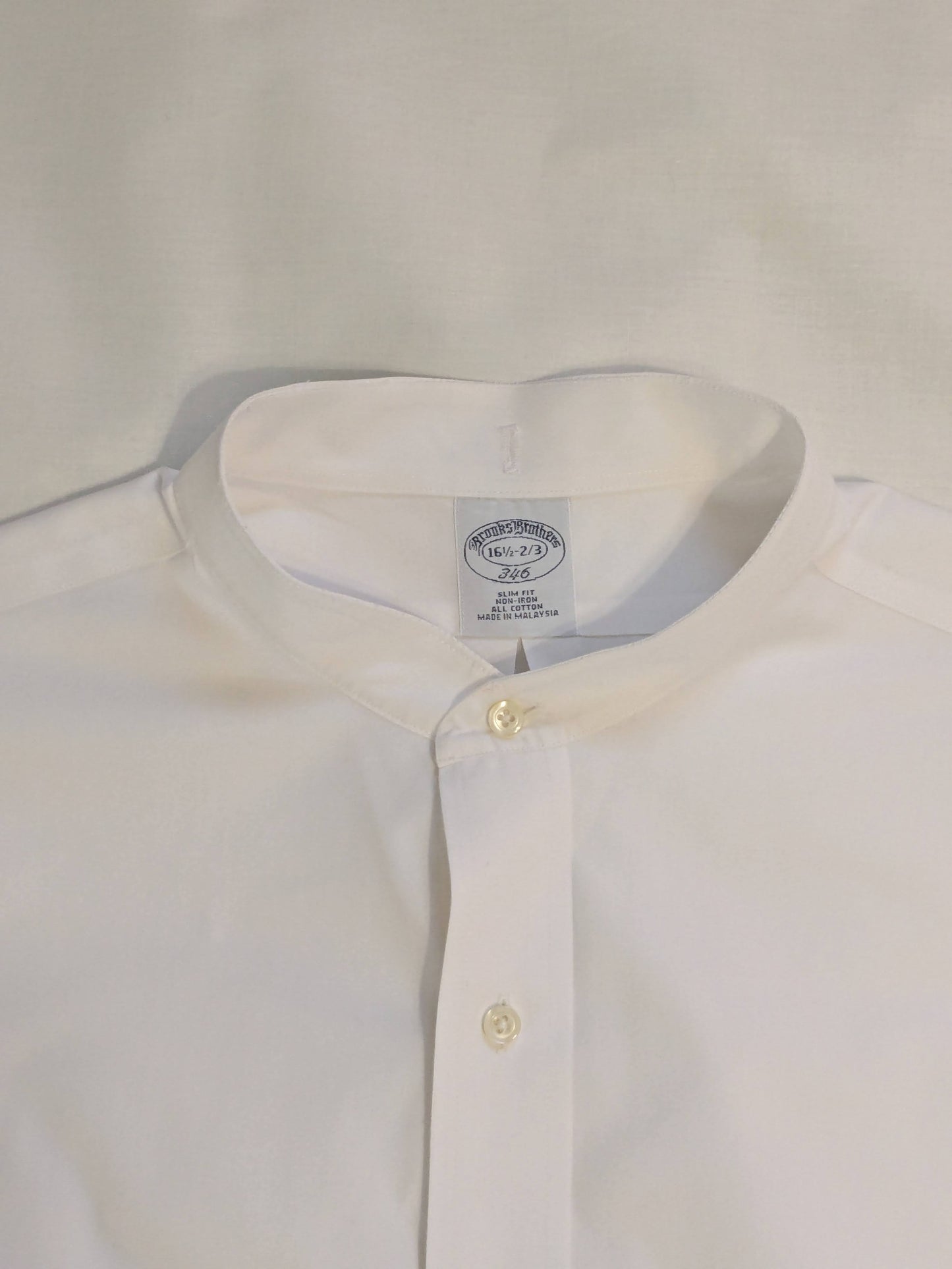 Upcycled BrooksBrothers Clerical Shirt for Cassock - Size Large