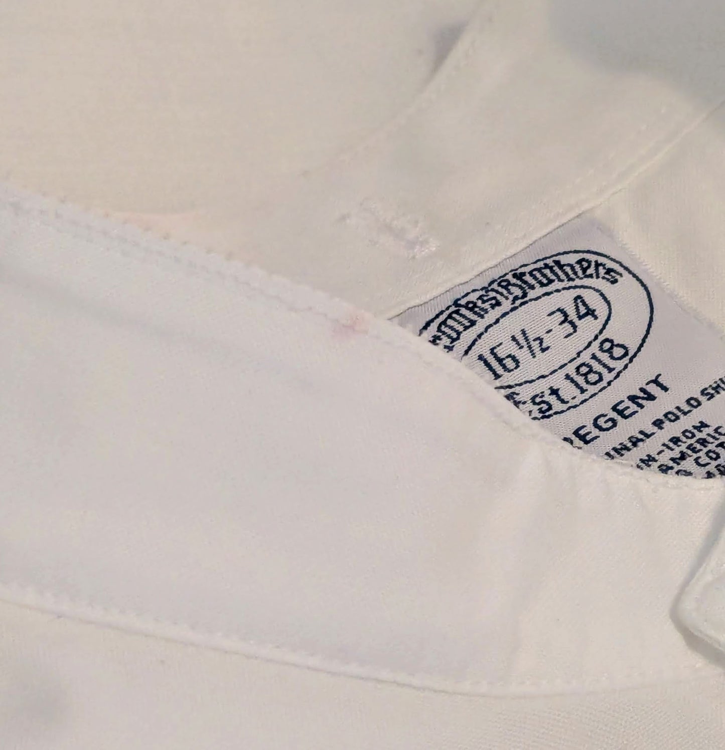 Upcycled BrooksBrothers Clerical Shirt - Size Large