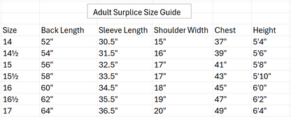 Adult Surplice