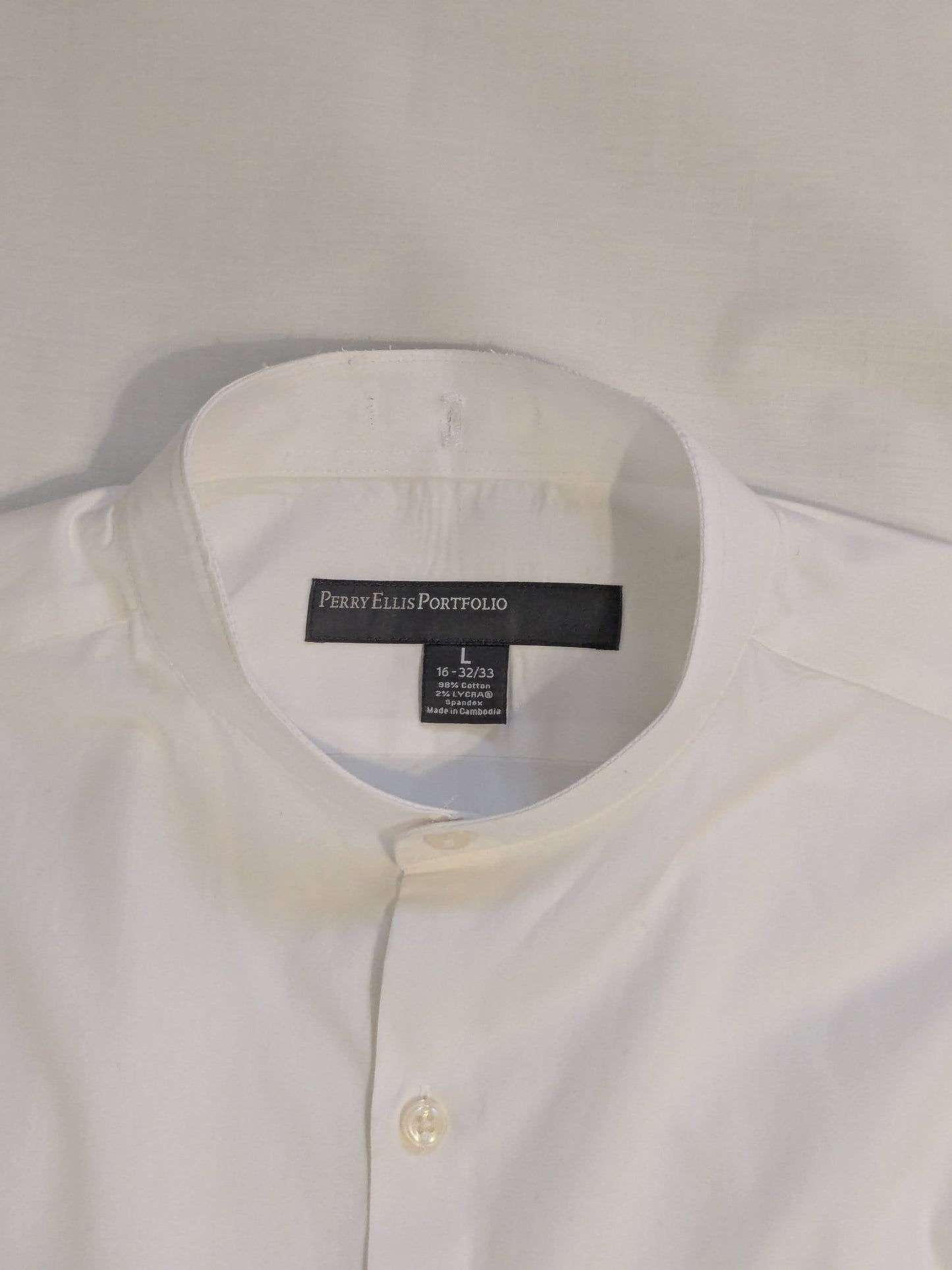 Upcycled PerryEllisPortfolio Clerical Shirt for Cassock - Size Large