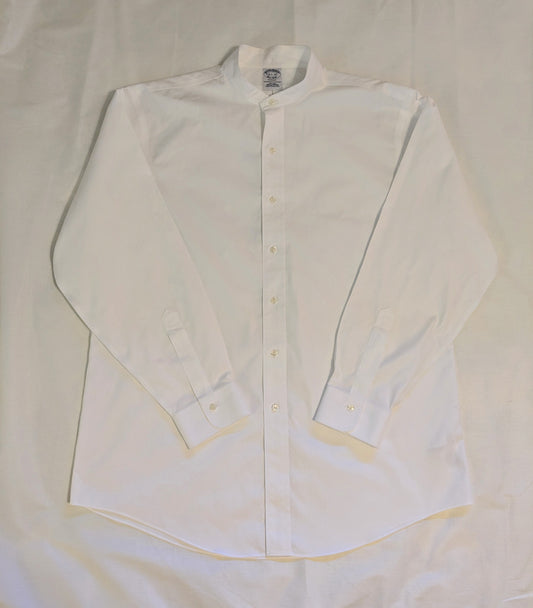 Upcycled BrooksBrothers Clerical Shirt - Size Large