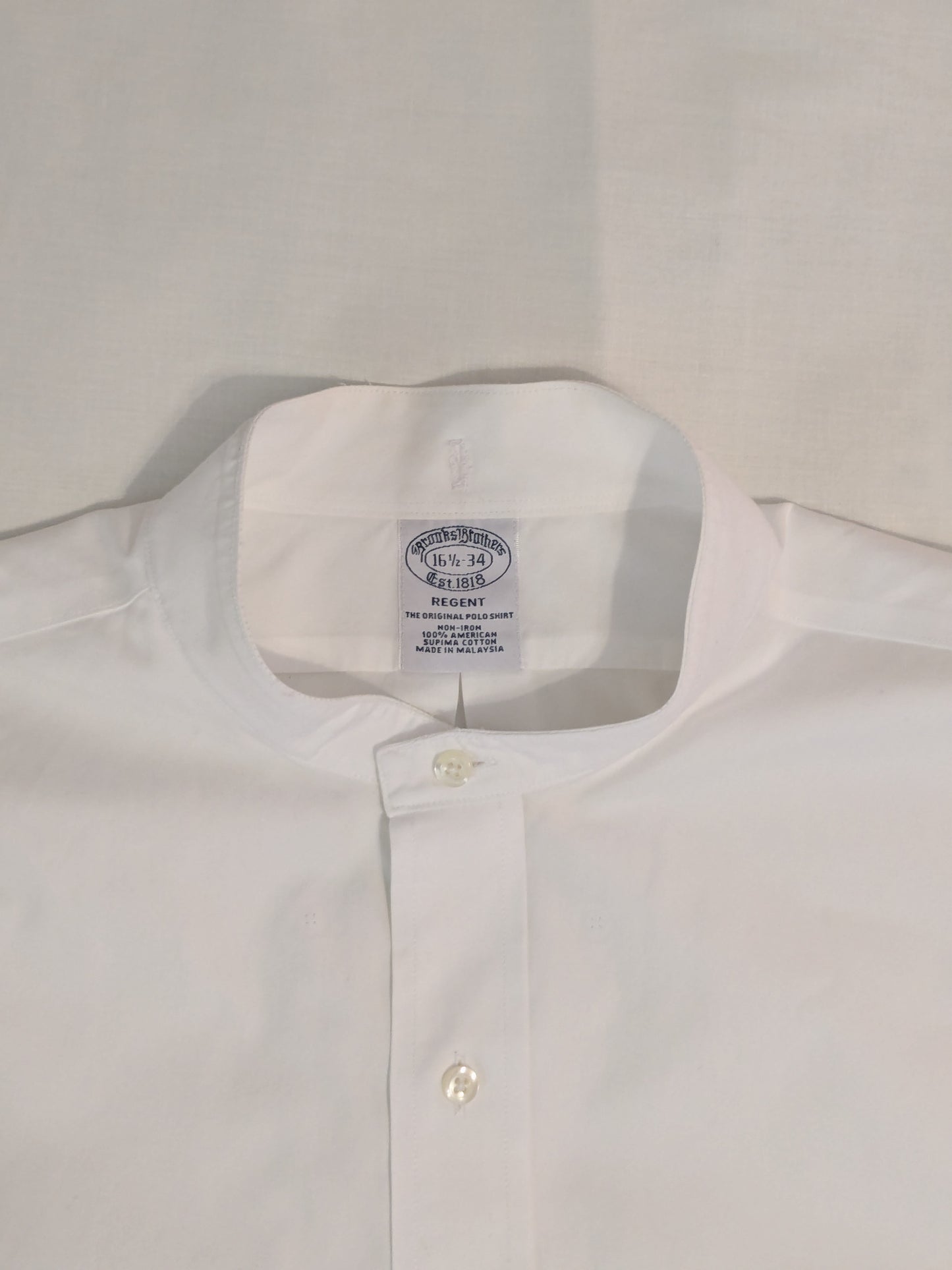 Upcycled BrooksBrothers Clerical Shirt - Size Large