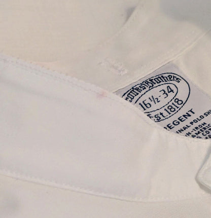 Upcycled BrooksBrothers Clerical Shirt - Size Large